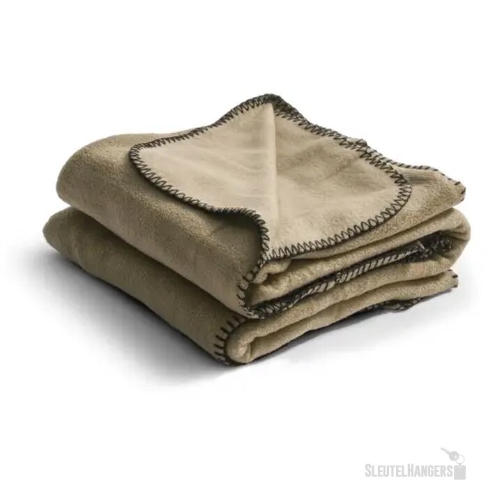 Plaid met stiksels Beige