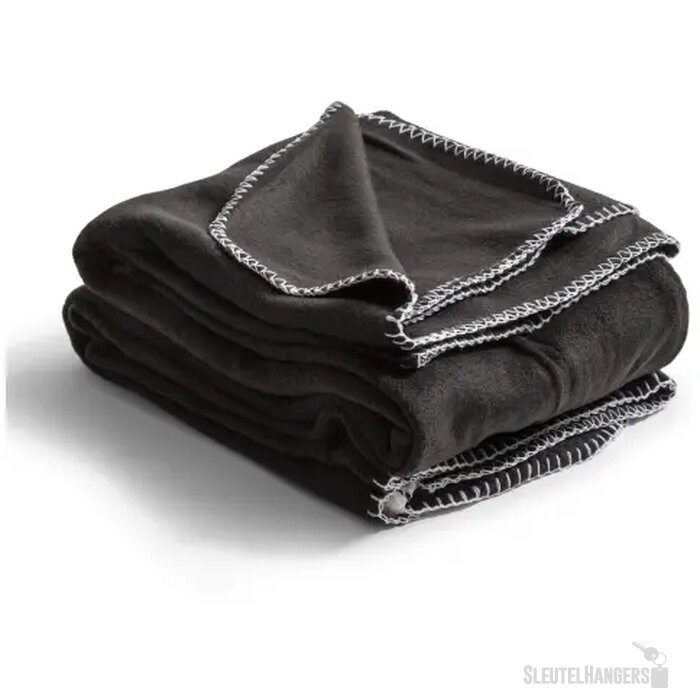 Plaid met stiksels Zwart