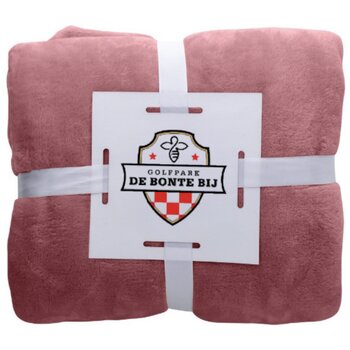 Fleece Deken Met Bedrukbare Kaart Rood