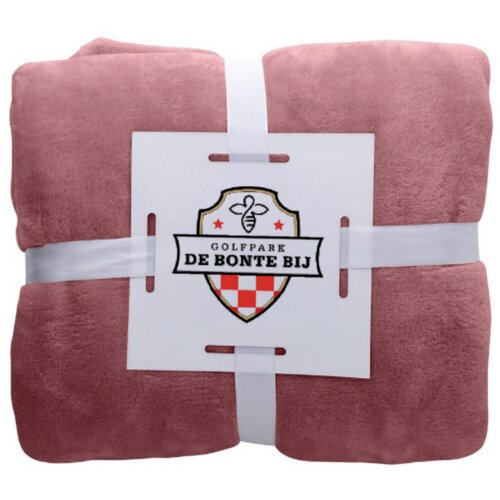 Fleece Deken Met Bedrukbare Kaart Rood