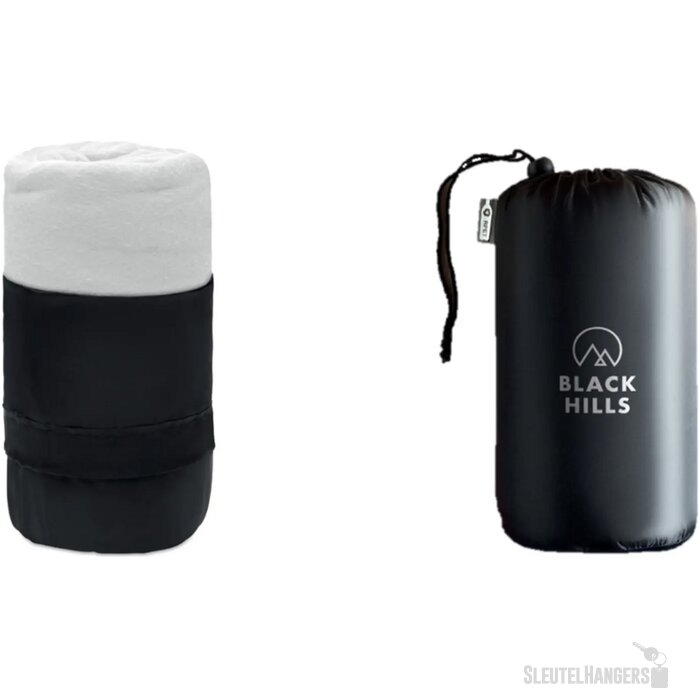 RPET fleece deken in hoes Wit