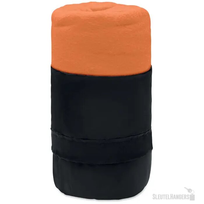 RPET fleece deken in hoes Oranje