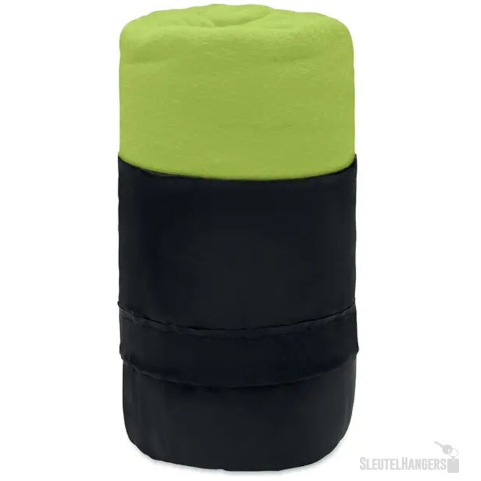 RPET fleece deken in hoes Limoengroen