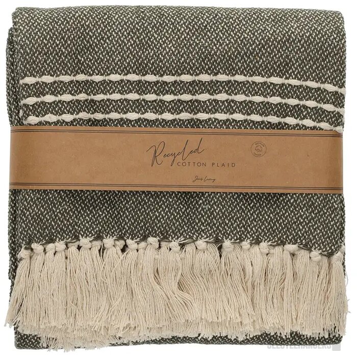 JENS Living Recycled Cotton Plaid Juul Groen