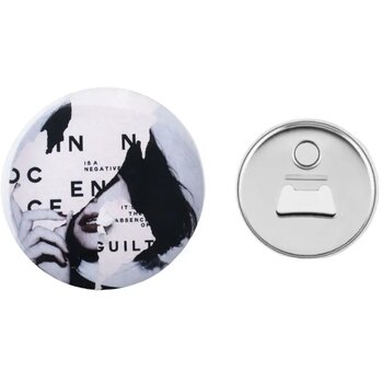 Koelkastmagneet met flesopener Zilver