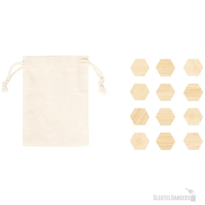 Katoenen zakje met magneetjes Naturel