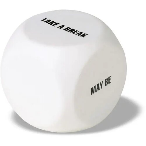 Anti-stress dobbelsteen Wit