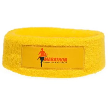 Zweetband hoofd bedrukken Geel