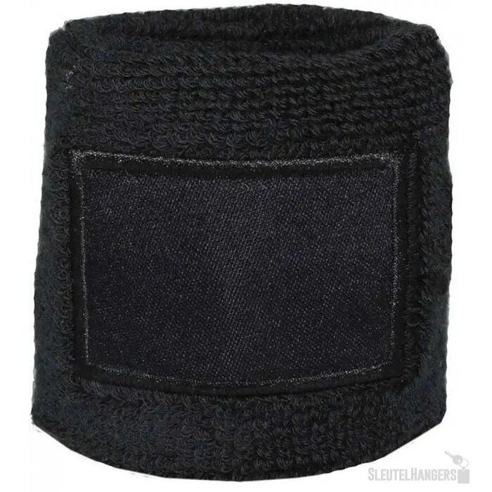 Zweetbandjes pols bedrukken Zwart