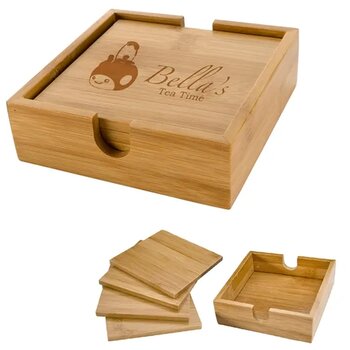 Bamboe Onderzetter Set Naturel