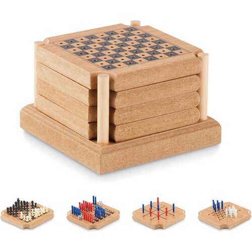 Set onderzetters met spellen Bruin