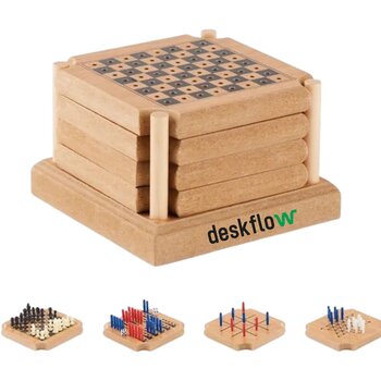 Set onderzetters met spellen Bruin