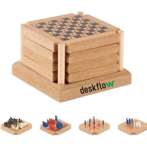 Set onderzetters met spellen Bruin