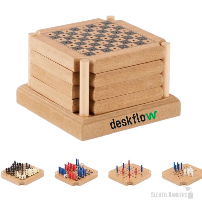 Set onderzetters met spellen Bruin