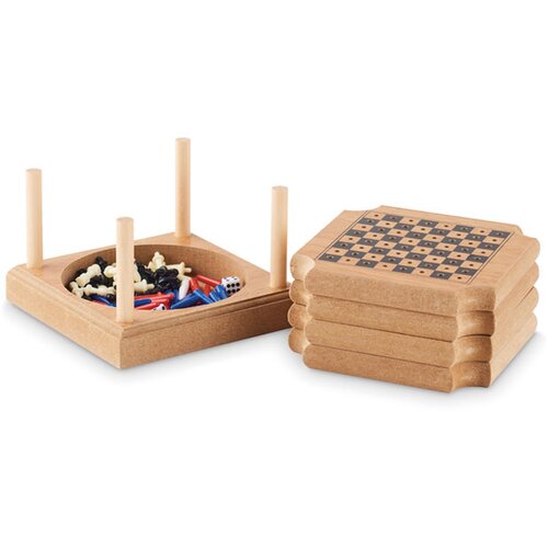 Set onderzetters met spellen Bruin