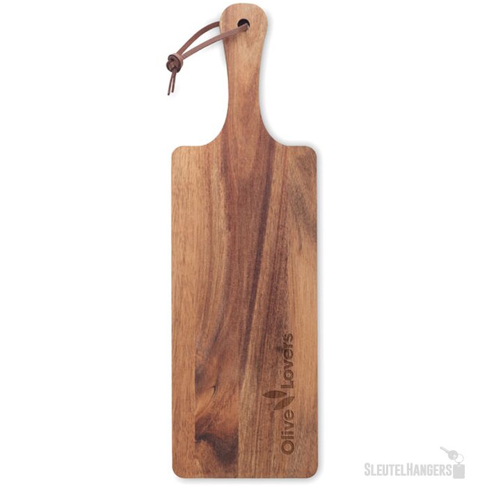 Borrelplank met handvat Bruin