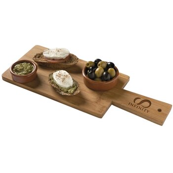 Tapasplank Met Ophangoog Zwart/Bruin