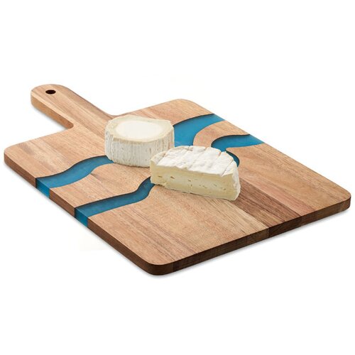 Borrelplank met epoxyhars details Bruin