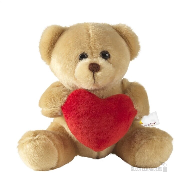 Knuffel met hartje Bruin