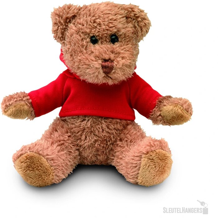 Teddybeer met shirt Rood