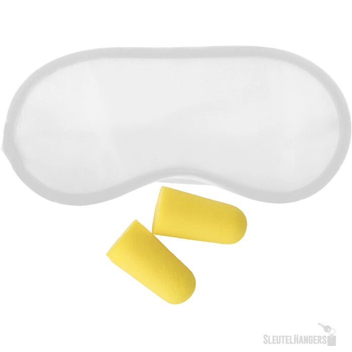 Slaapmasker Met Oordopjes Wit