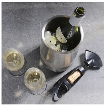 Gerecycled Rvs Wijnkoeler Zilver Gerecycled Rvs Wijnkoeler Zilver