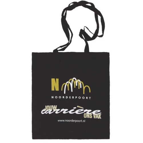 Gekleurde tote bag Zwart
