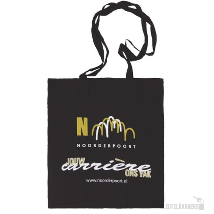 Gekleurde tote bag Zwart