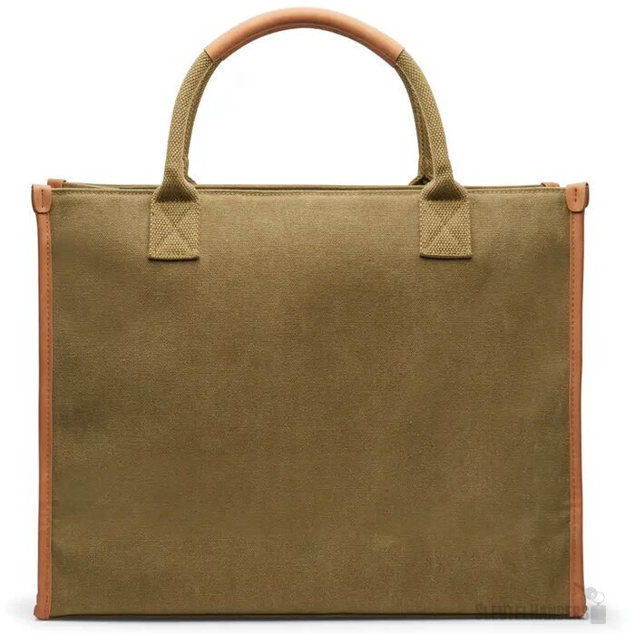 VINGA Bosler RCS recycled canvas office draagtas groen