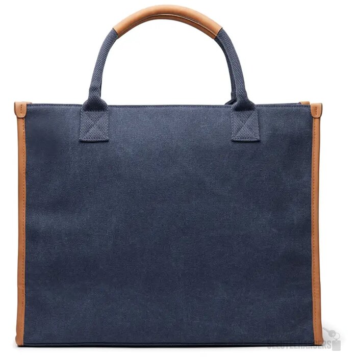 VINGA Bosler RCS recycled canvas office draagtas donkerblauw