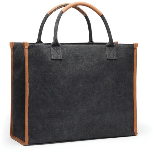 VINGA Bosler RCS recycled canvas office draagtas zwart
