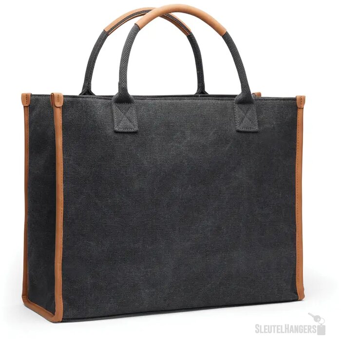 VINGA Bosler RCS recycled canvas office draagtas zwart