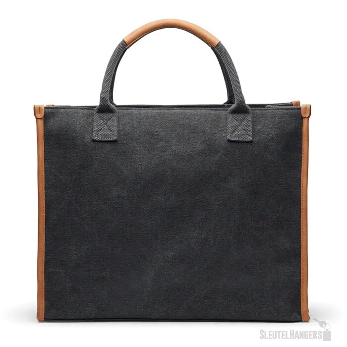 VINGA Bosler RCS recycled canvas office draagtas zwart