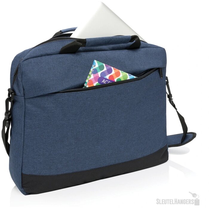 Trend 15” laptop tas PVC-vrij donkerblauw, zwart