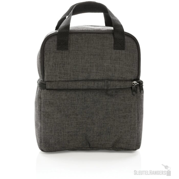 Koeltas met 2 aparte koel compartimenten grijs