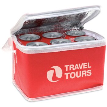 Koeltas voor 6 blikjes Rood
