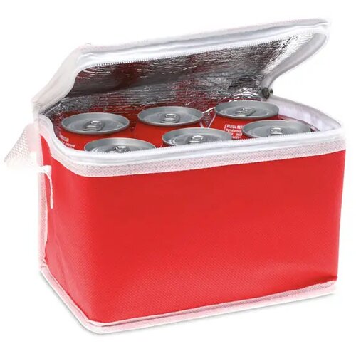 Koeltas voor 6 blikjes Rood