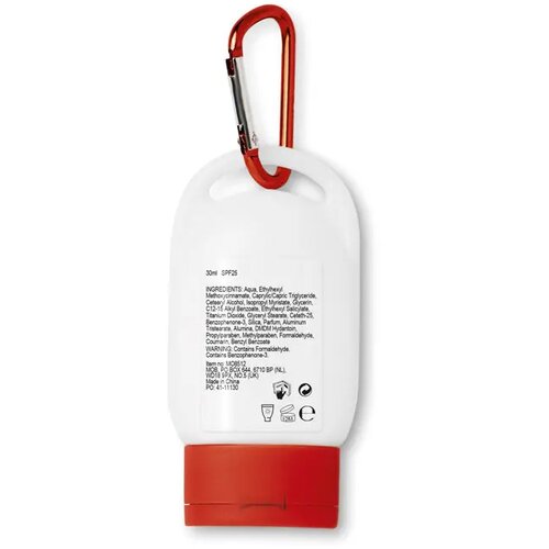 Zonnebrand met karabijnhaak (30 ml) Rood