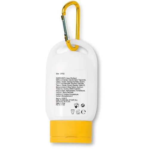 Zonnebrand met karabijnhaak (30 ml) Geel