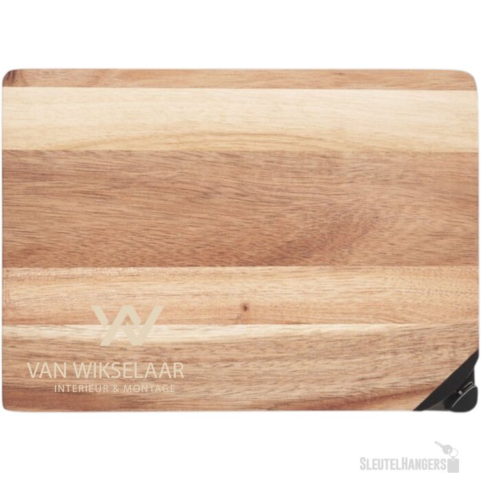 Houten snijplank met messenslijper Bruin