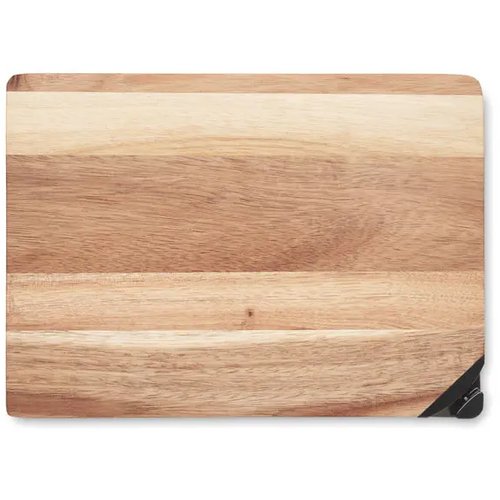 Houten snijplank met messenslijper Bruin
