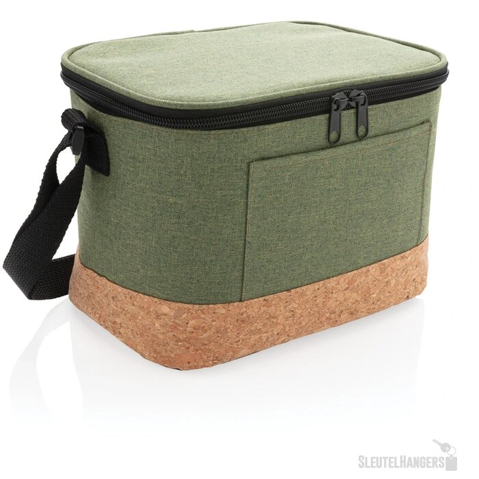 Duo tone koeltas met kurkdetail groen
