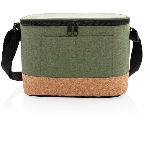 Duo tone koeltas met kurkdetail groen