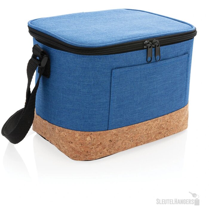Duo tone koeltas met kurkdetail blauw