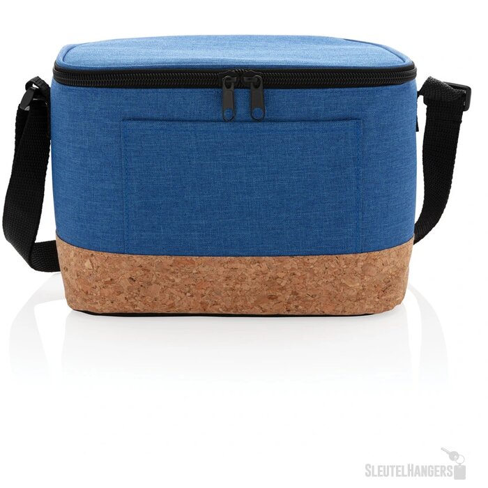 Duo tone koeltas met kurkdetail blauw