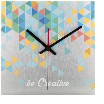 Aluminium Wandklok Zilver