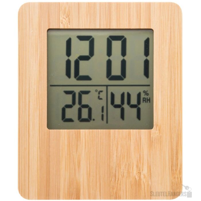 Digitale Klok Met Weerstation Naturel