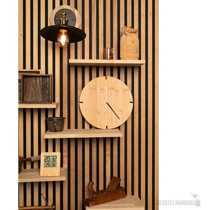 Digitale Klok Met Weerstation Naturel