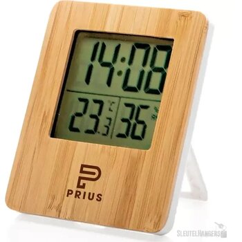Digitale Klok Met Weerstation Naturel