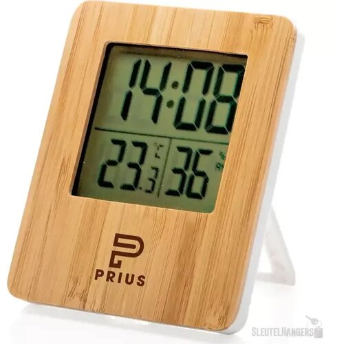 Digitale Klok Met Weerstation Naturel